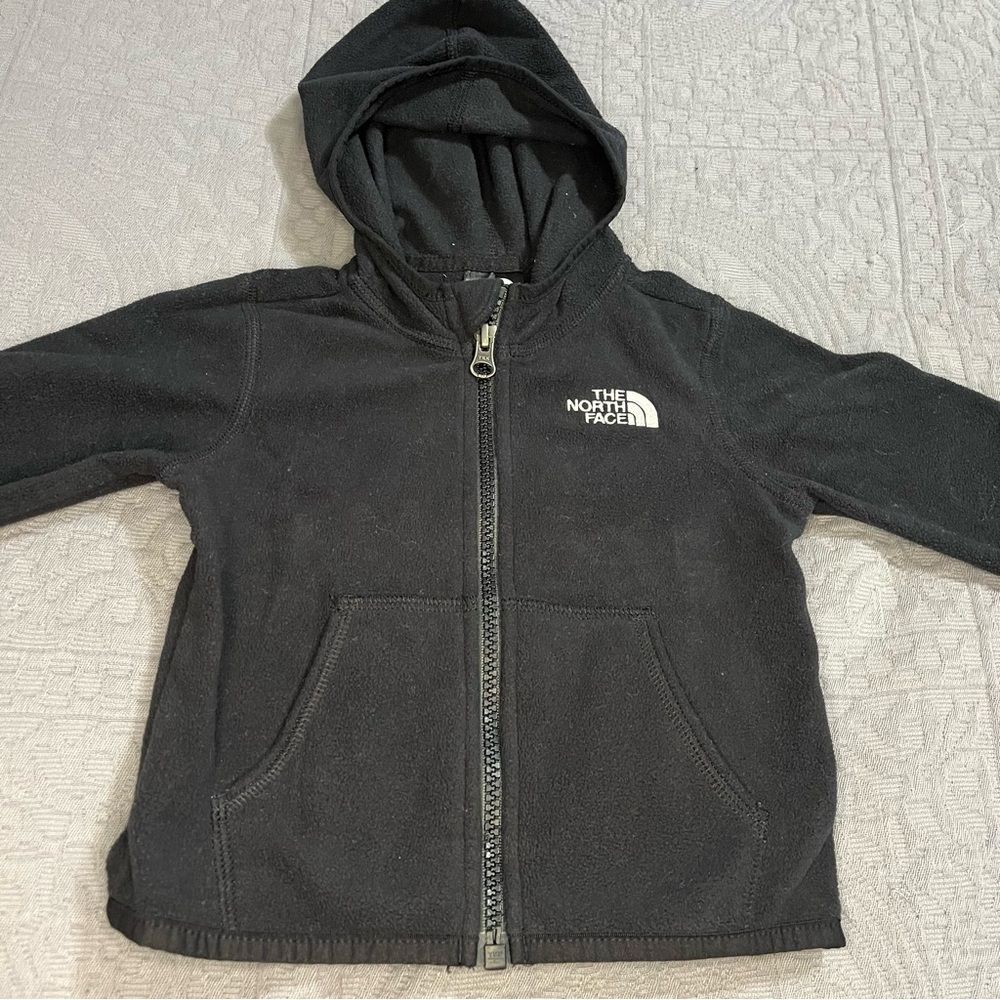 The North Face Kids Black Hoodie jacket 6-12 months zip up